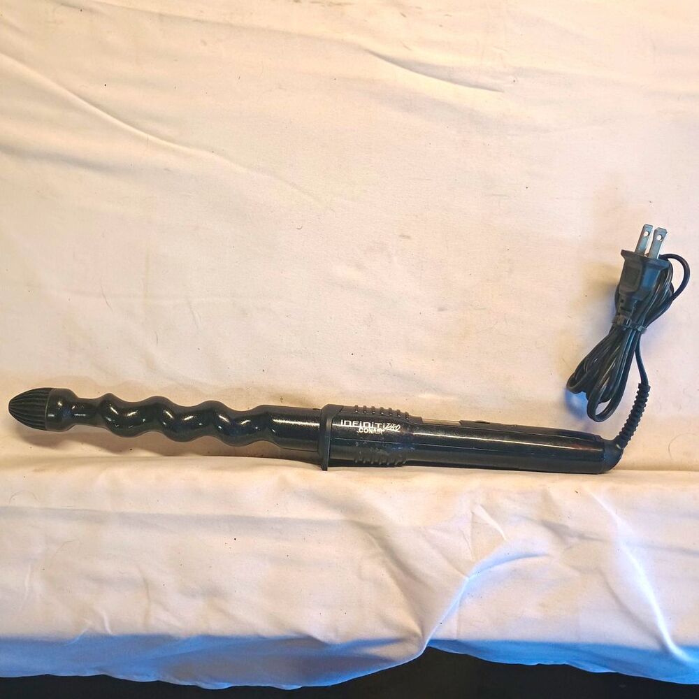 InfinitiPRO by Conair Bubble Spiral Curling Wand Black Adjustable Heat Tested